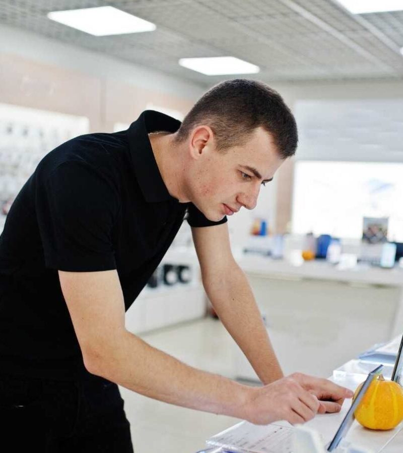 mobile shop owner managing inventory and billing challenges