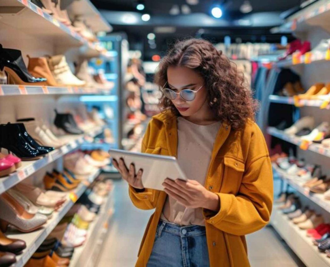 Footwear POS software displaying real-time inventory tracking, stock management, and product availability for footwear stores