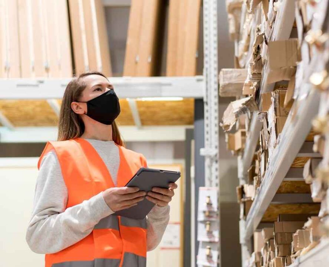 Sanitary store managing inventory and products efficiently using hardware store POS software.